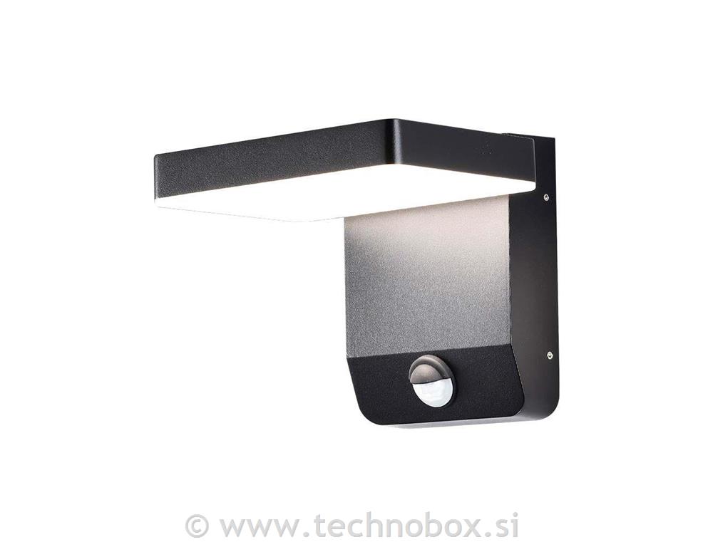 Svetilka sten.LED 17W 4000K s senz. črna