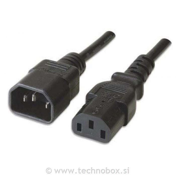Kabel napajalni 230V/10A C13/C14 3m črn