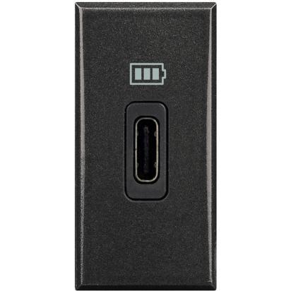 Vtičnica USB-C Axolute 1,5A 1M antracit