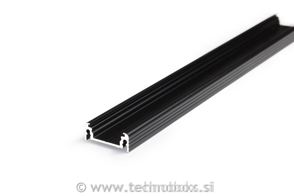 Profil za LED trak SURFACE14 črn 2m