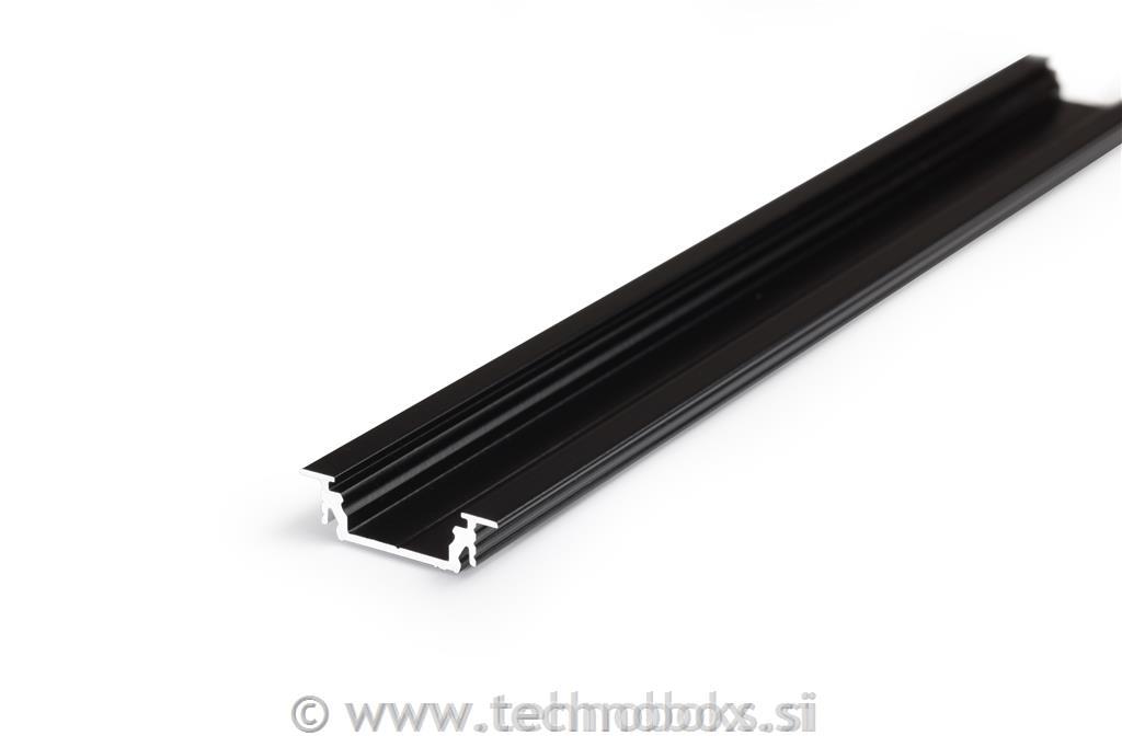 Profil za LED trak GROOVE14 alu-črni 2m
