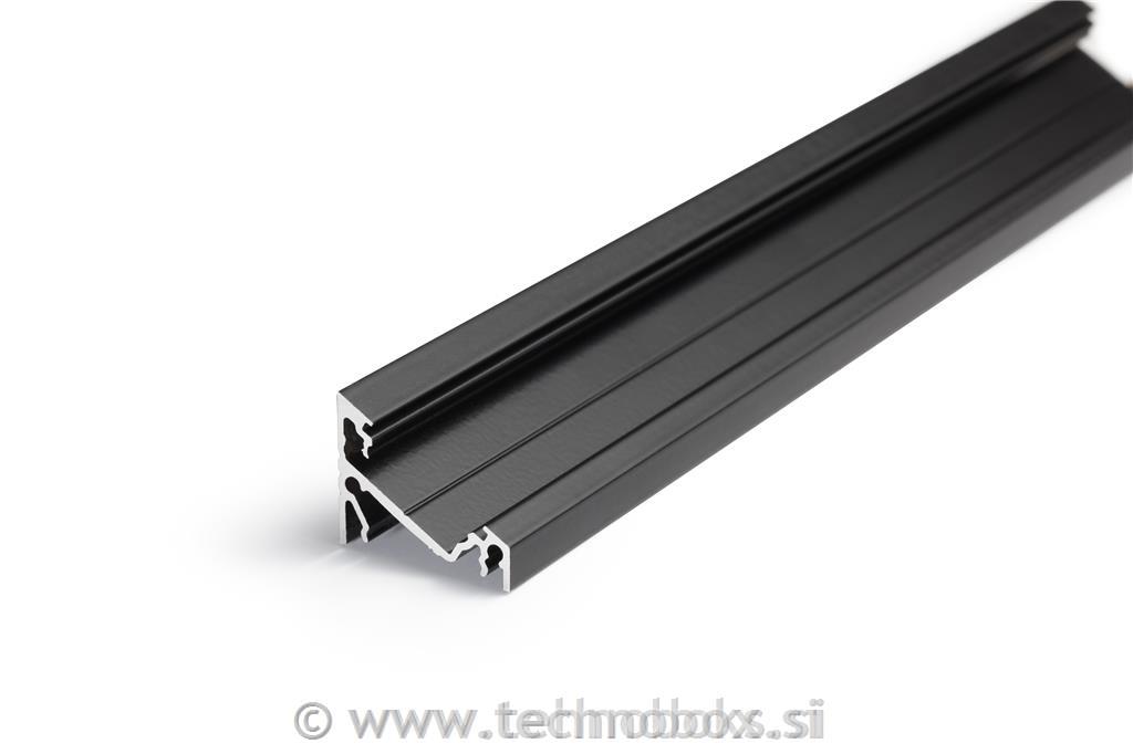 Profil za LED trak CORNER14 alu-črn 2m