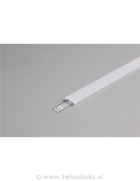 Pokrov alu profila TIP F, mlečn bel 2m