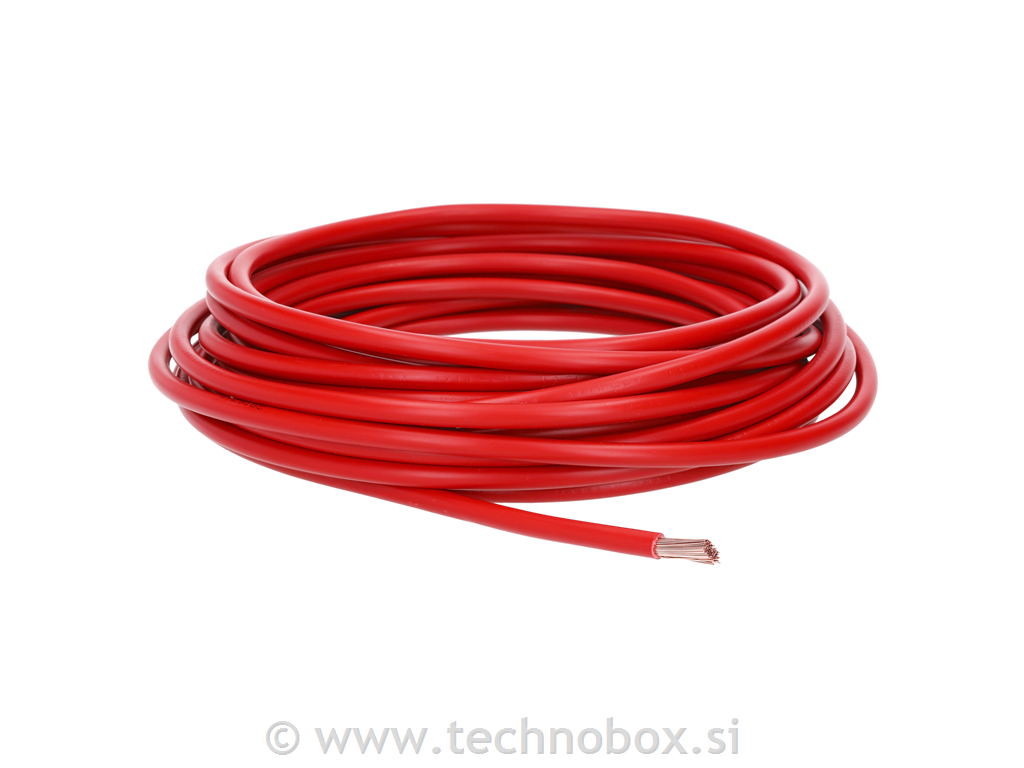 Žica HO7V-K 10mm2 rdeča