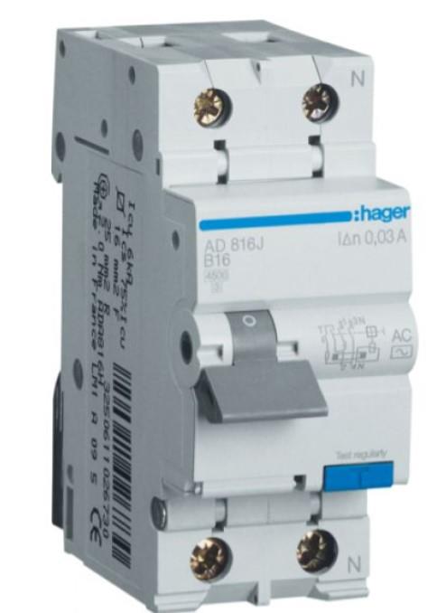 Stikalo zaščitno KZS B 16A/0,03A 1P+N