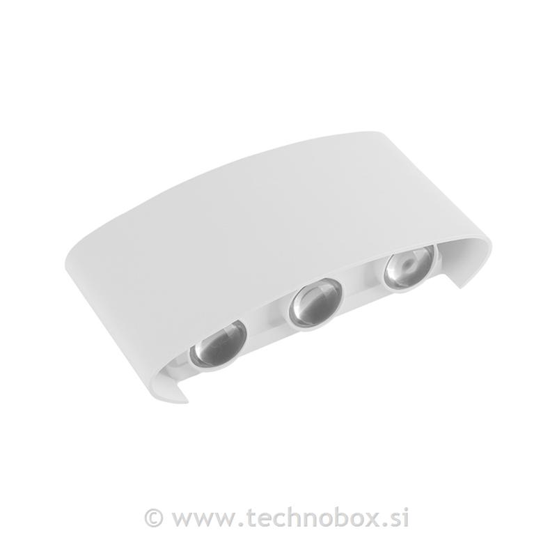 Svetilka LED stenska 6x1W IP65 bela