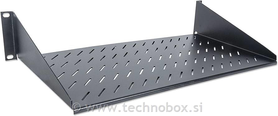 Polica 19" 2U 250mm max 25kg črna