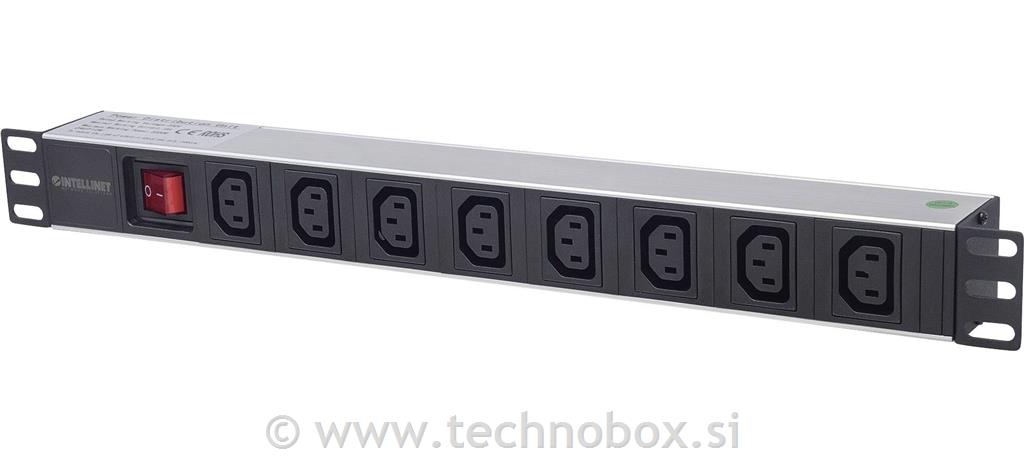Razdelilec 19" za kabinet 8xC13 2m kabel