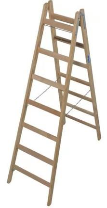 Lestev lesena prostostoječa 2x7 stopnic