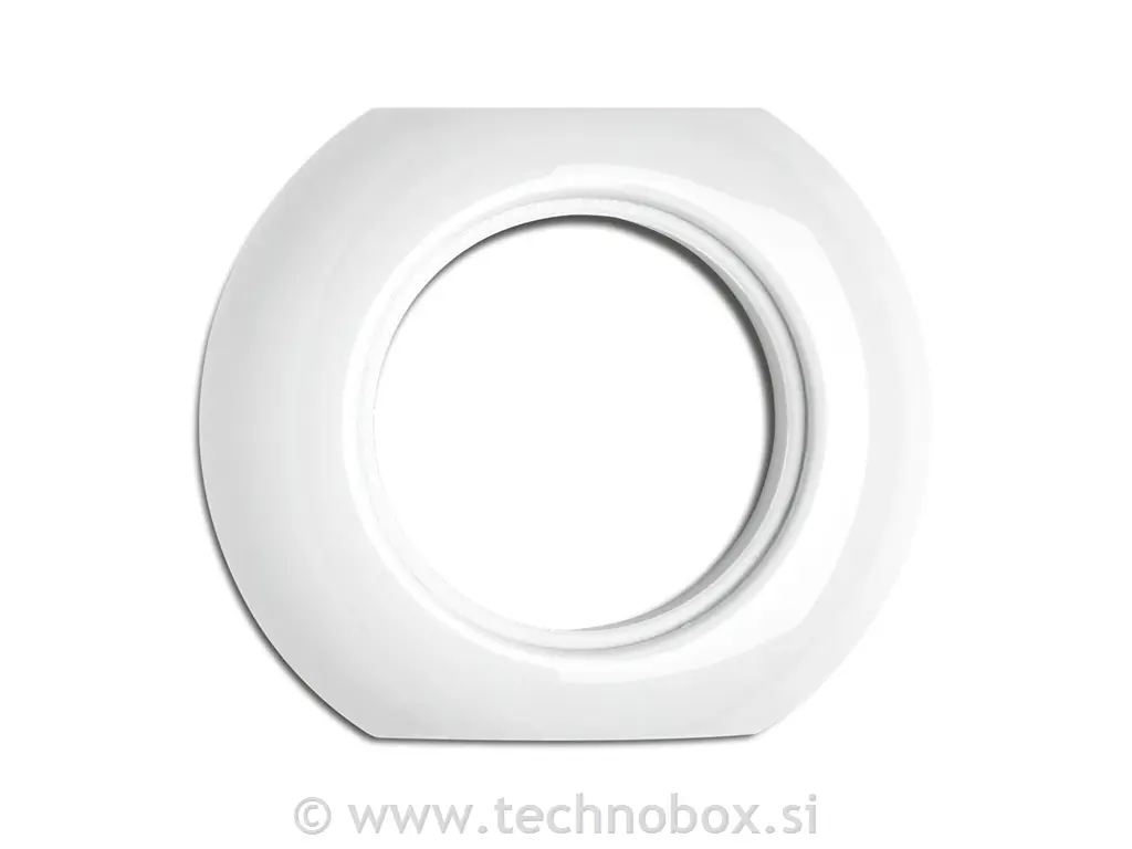 Okvir okras.okrogli vmesni porcelan bel