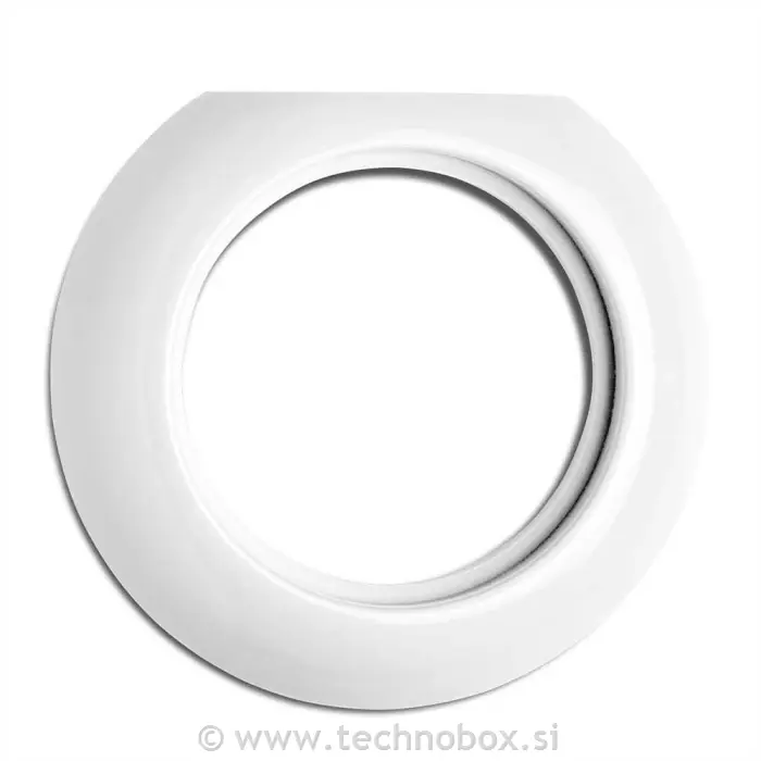 Okvir okras.okrogli končni porcelan bel