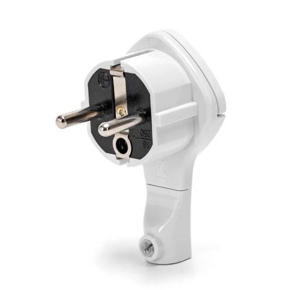 Vtikač ploščati bel 16A 250V