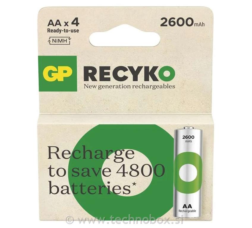 Baterija polnilna GP 2600mAh AA HR6