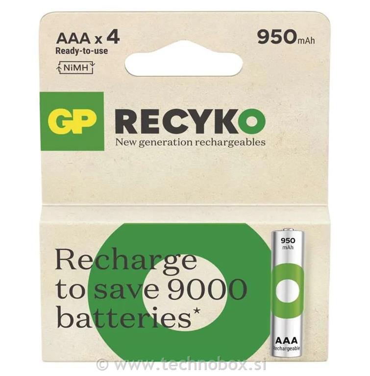 Baterija polnilna GP 950mAh AAA