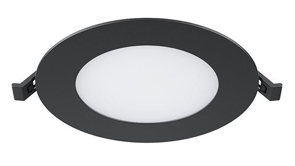 Panel vgradni LED 6W CCT dimm okrog. črn