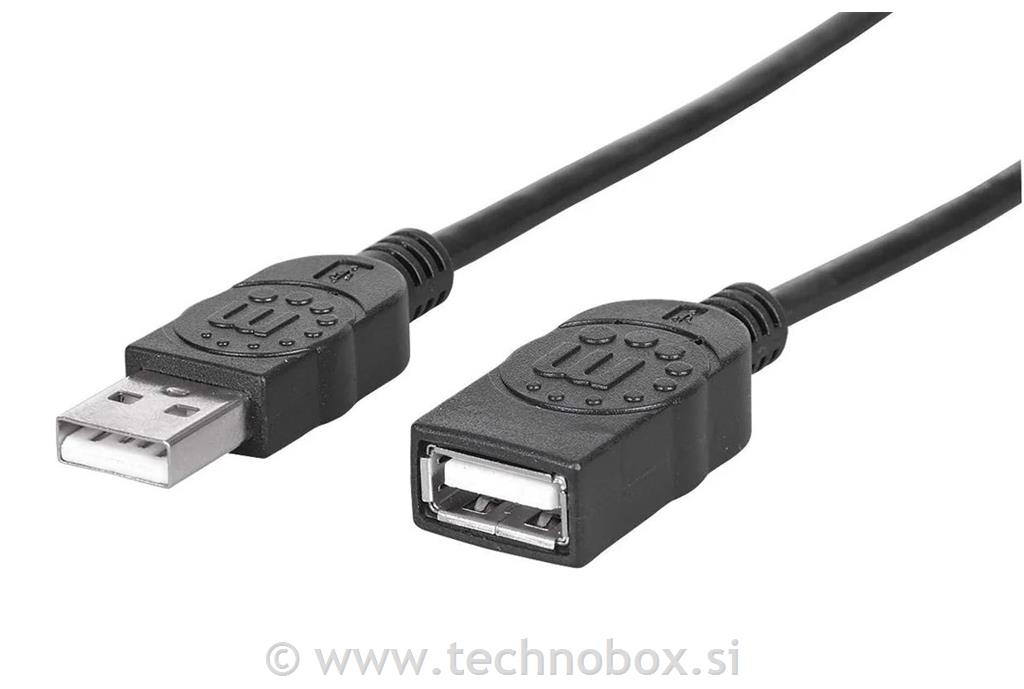 Podaljšek USB 2.0 A moški- A ženski 1,8m
