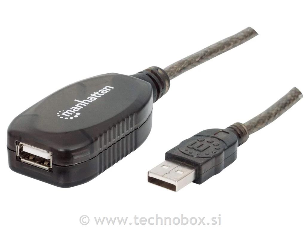 Podaljšek/ojačevalec USB 2.0 do 20m