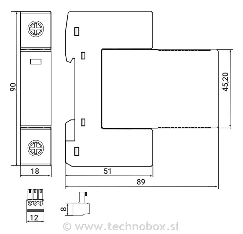 Odvodnik PROTEC B PRO 12,5/275 1P