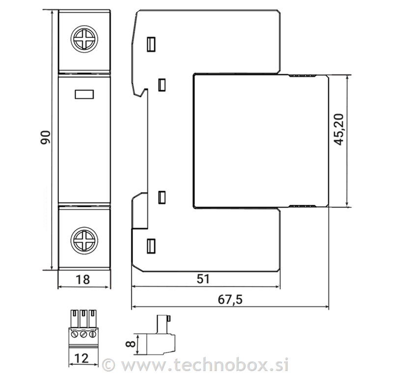 Odvodnik PROTEC C PRO 40/275 1P