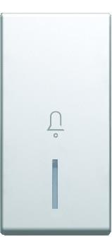 Tipka modul 1M indika. zvonec mat bela