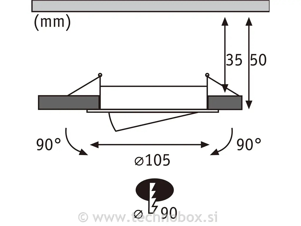 Svetilka AUMUS 5W 2700-6500K 180st.bela