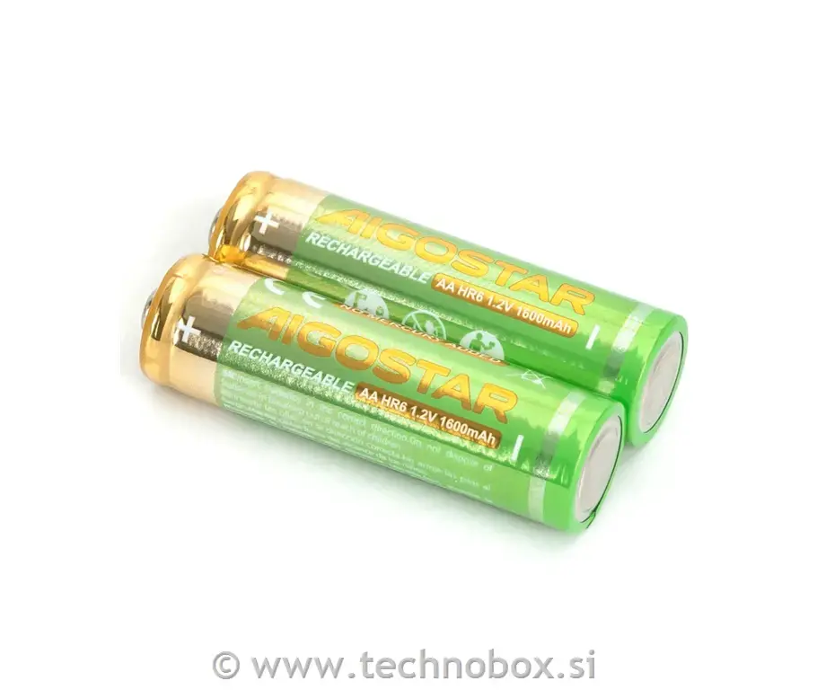 Baterija polnilna 1600mAh AA HR6 2kos