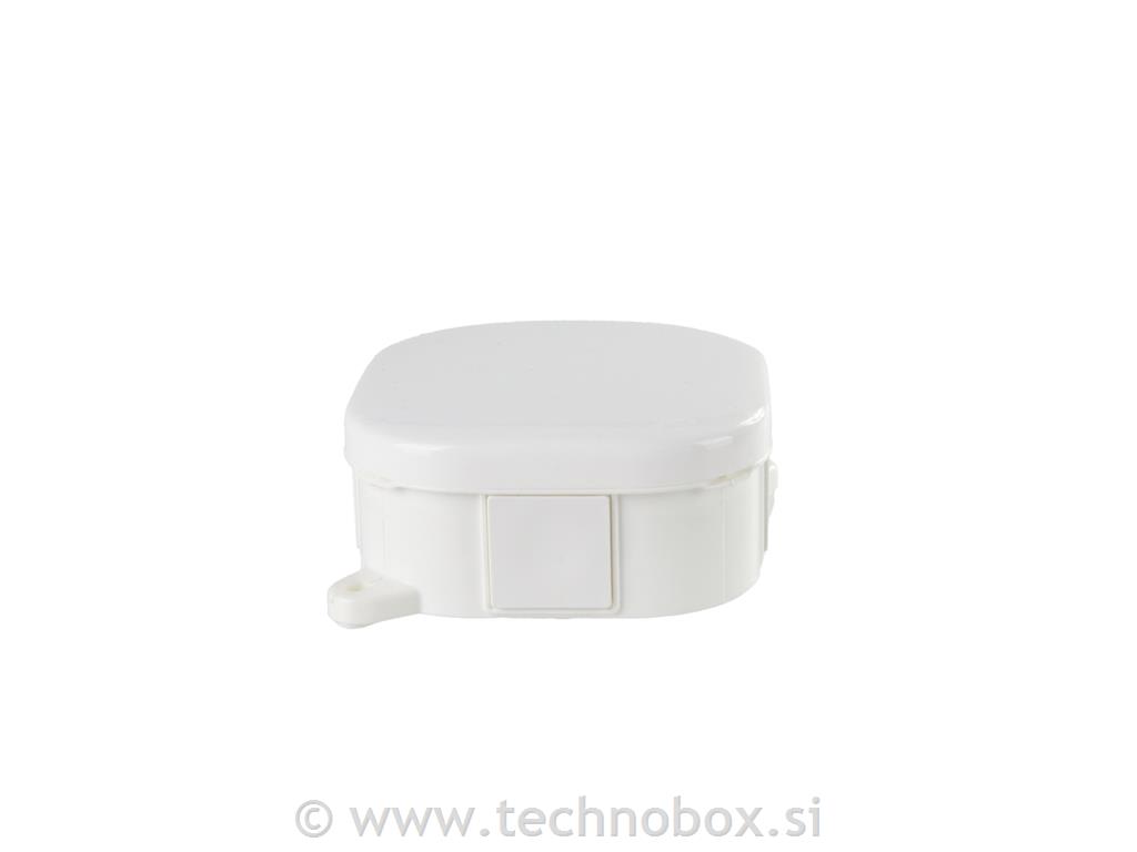 Doza N/O 92x92x44 IP54 brez uvod.bela+sp