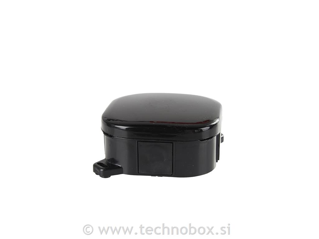 Doza N/O 92x92x44 IP54 brez uvod.črna+sp