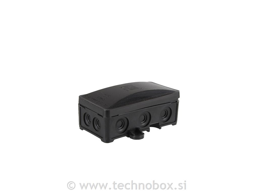 Doza N/O 95x48x40 IP54,brez uvodnic,črna
