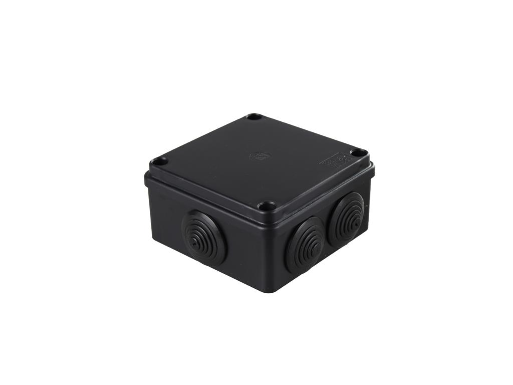 Doza N/O 100x100x50 IP65 z uvodnic. črna, Pawbol - technobox.si