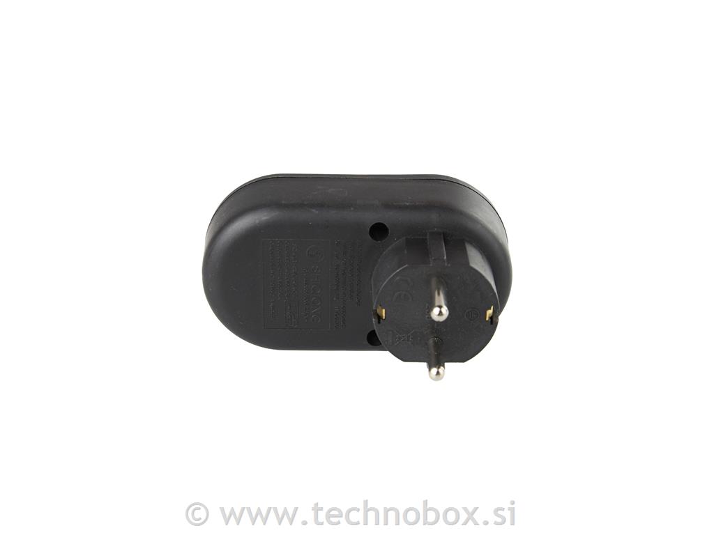 Vtičnica 16A z poln.USB+TYPE-C, črna