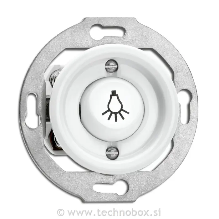 Tipkalo p/o luč porcelan belo