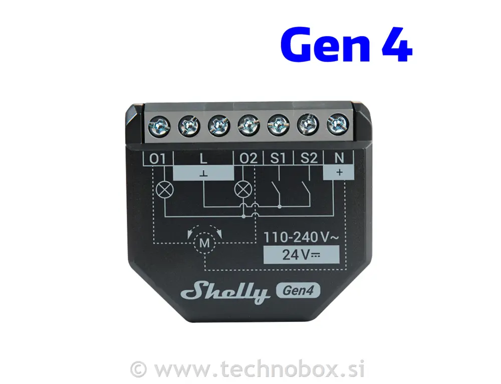 Stikalo WiFi SHELLY 2 PM Gen4 žaluzije