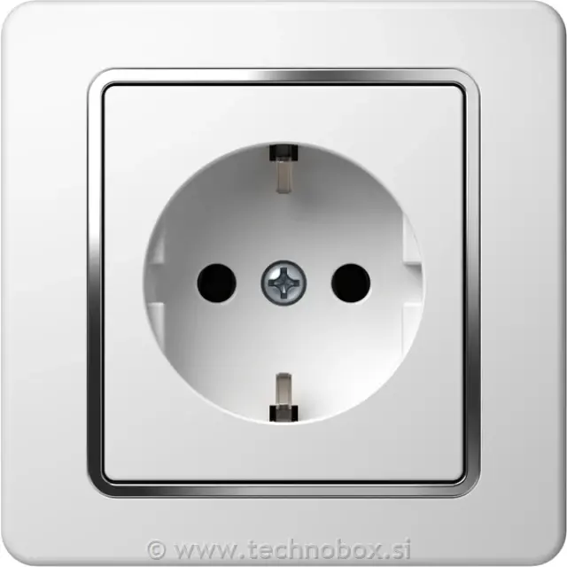 Vtičnica šuko EKONOMIK duro beli VE10CO