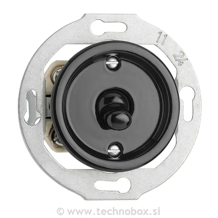 Stikalo p/o menjaln.klecno porcelan črno