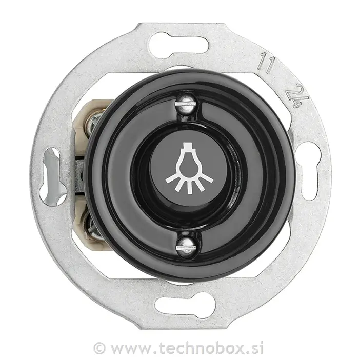 Tipkalo p/o luč porcelan črno