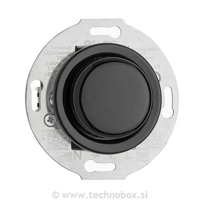 Zatemnilnik p/o uni. LED porcelan črn