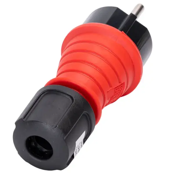 Vtikač šuko gumi z uvodnico IP54 16A