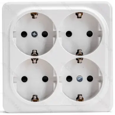 Šuko vtičnica NO 4/1 bela