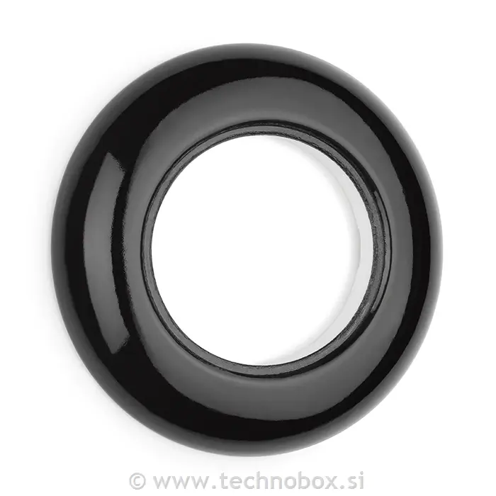 Okvir okras.okrogli samosto.porcelan črn