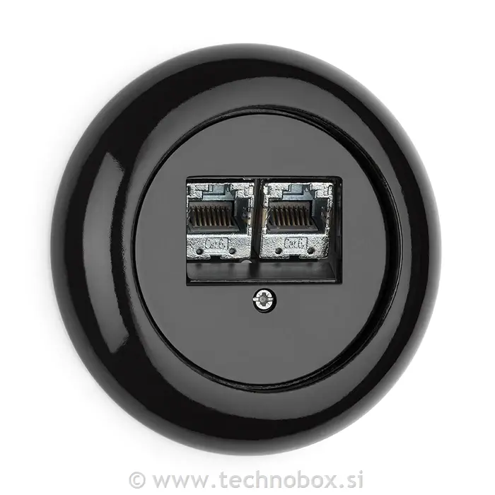 Okvir okras.okrogli samost.porcelan črn