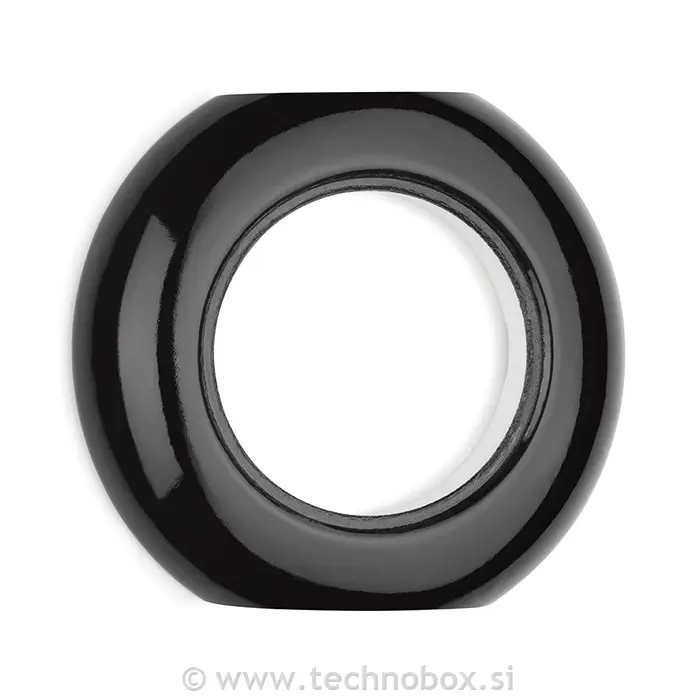 Okvir okras.okrogli vmesni porcelan črn