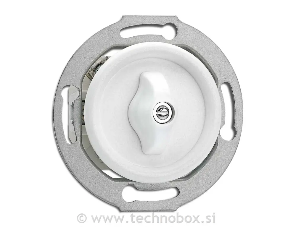 Stikalo p/o 1-0-2.rotacij.Duroplast belo