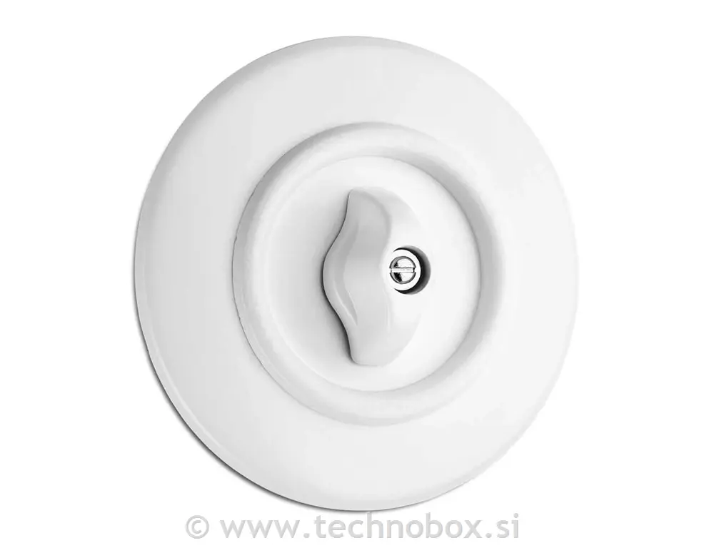 Stikalo p/o 1-0-2.rotacij.Duroplast belo