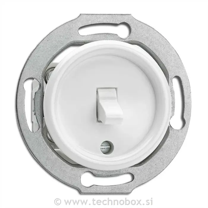 Stikalo p/o križno klecno Duroplast belo