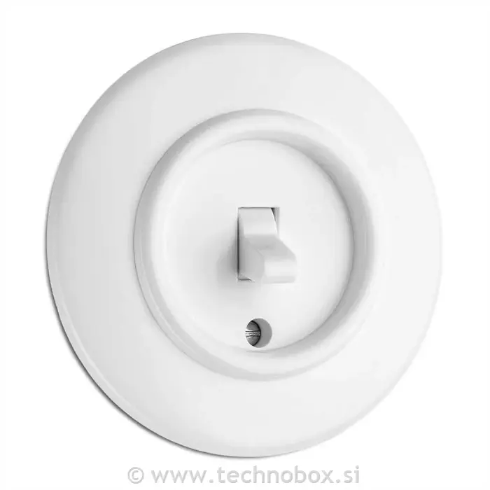 Stikalo p/o križno klecno Duroplast belo