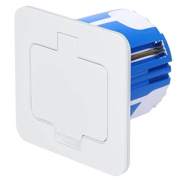 Vtičnica 2M 1x220V mat bela IP55