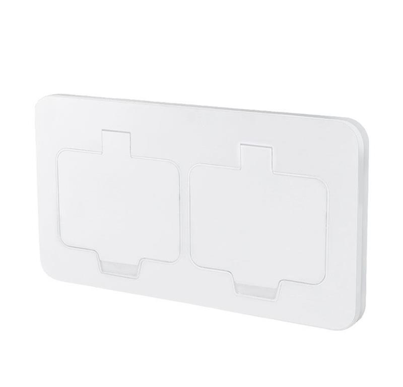 Vtičnica 4M 2x220V mat bela IP55