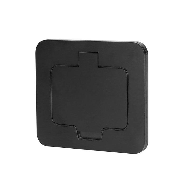 Vtičnica 2M 1x220V mat črna IP55