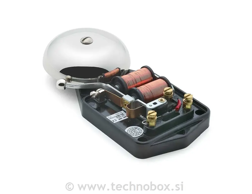 Zvonec bakelit retro 8-12V črn